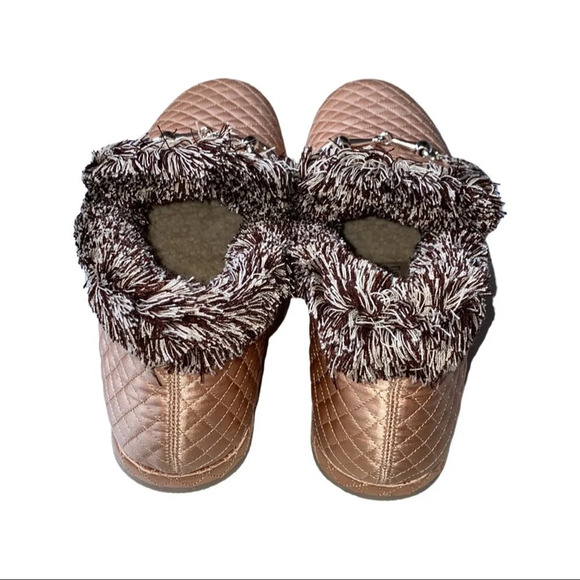 Gucci Satin Quilted Fria Horsebit Silk Slipon Apricot Beige Loafer Size 36.5 - Picture 6 of 7